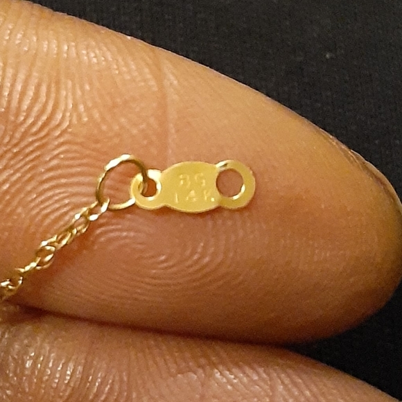 14K CHILDS LINK CHAIN BRACELET 6" - Picture 4 of 5